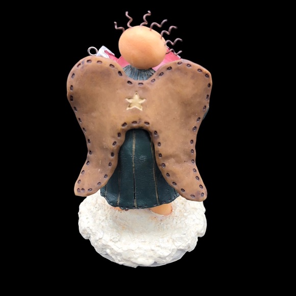 Honey And Me Lisa Liffick Holiday Blessings Angel Figurine Christmas Primitive - Picture 4 of 6